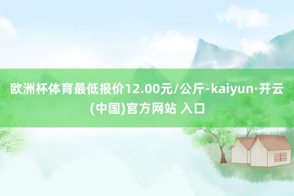 欧洲杯体育最低报价12.00元/公斤-kaiyun·开云(中国)官方网站 入口