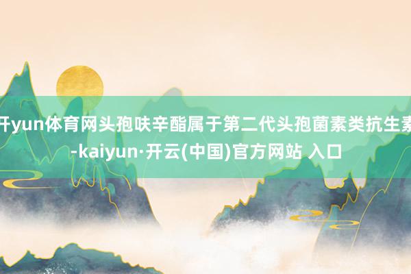 开yun体育网头孢呋辛酯属于第二代头孢菌素类抗生素-kaiyun·开云(中国)官方网站 入口