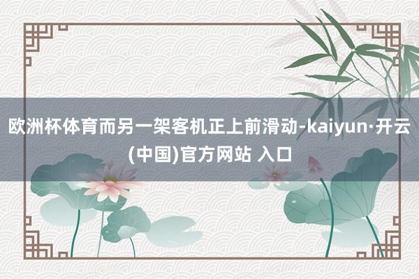 欧洲杯体育而另一架客机正上前滑动-kaiyun·开云(中国)官方网站 入口