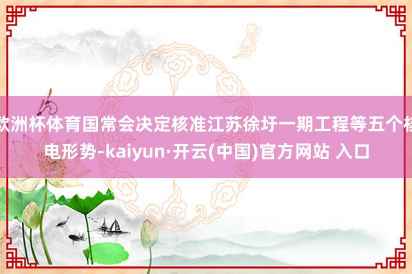 欧洲杯体育国常会决定核准江苏徐圩一期工程等五个核电形势-kaiyun·开云(中国)官方网站 入口