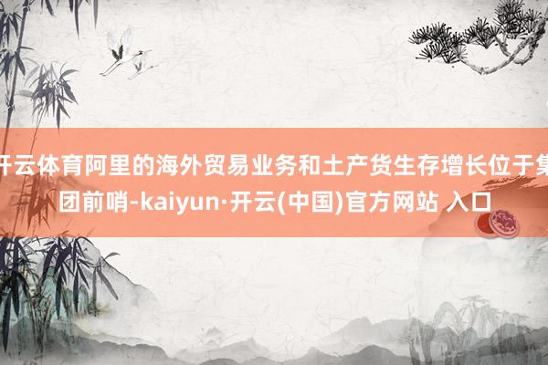 开云体育阿里的海外贸易业务和土产货生存增长位于集团前哨-kaiyun·开云(中国)官方网站 入口