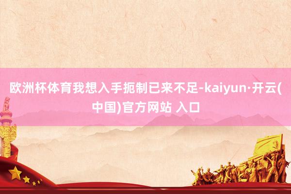 欧洲杯体育我想入手扼制已来不足-kaiyun·开云(中国)官方网站 入口