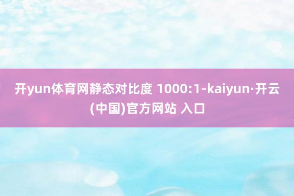 开yun体育网静态对比度 1000:1-kaiyun·开云(中国)官方网站 入口