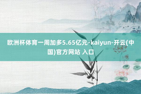 欧洲杯体育一周加多5.65亿元-kaiyun·开云(中国)官方网站 入口